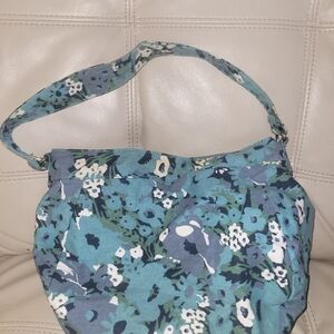 Floral Blue and Green Handbag